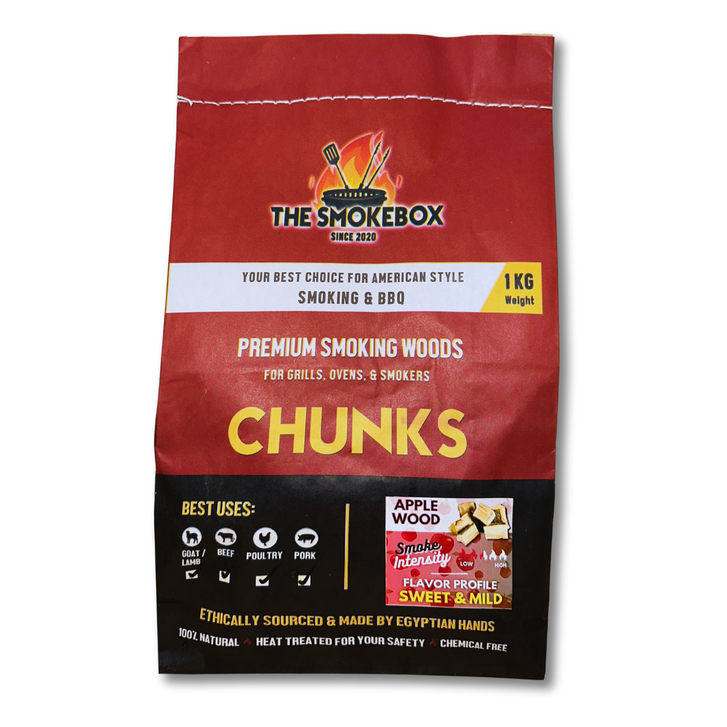 Apple Chunks for BBQ and Smoking
