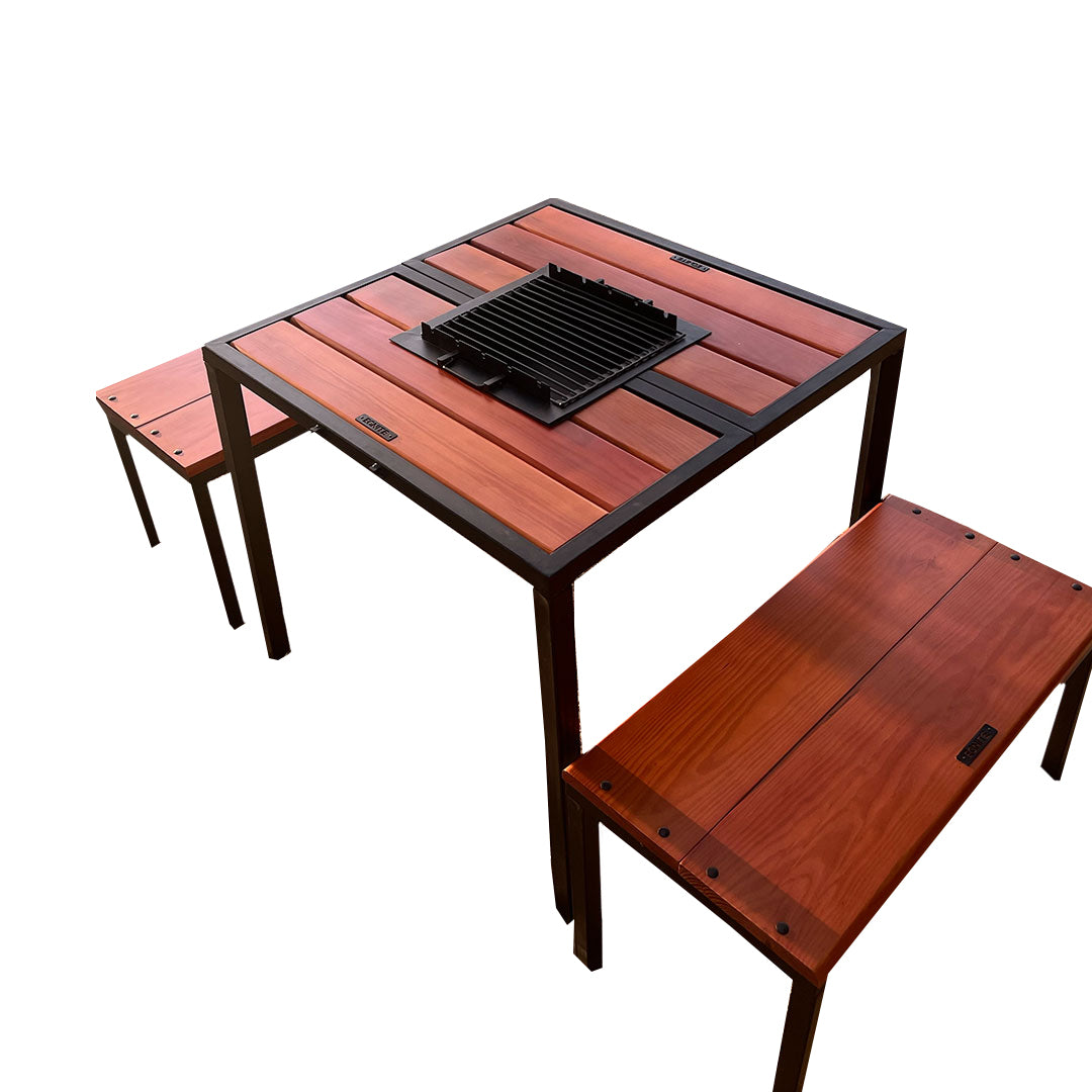 AMEGO - Multi-Purpose Table for Outdoor Grilling & BBQ (Seats 4 people)