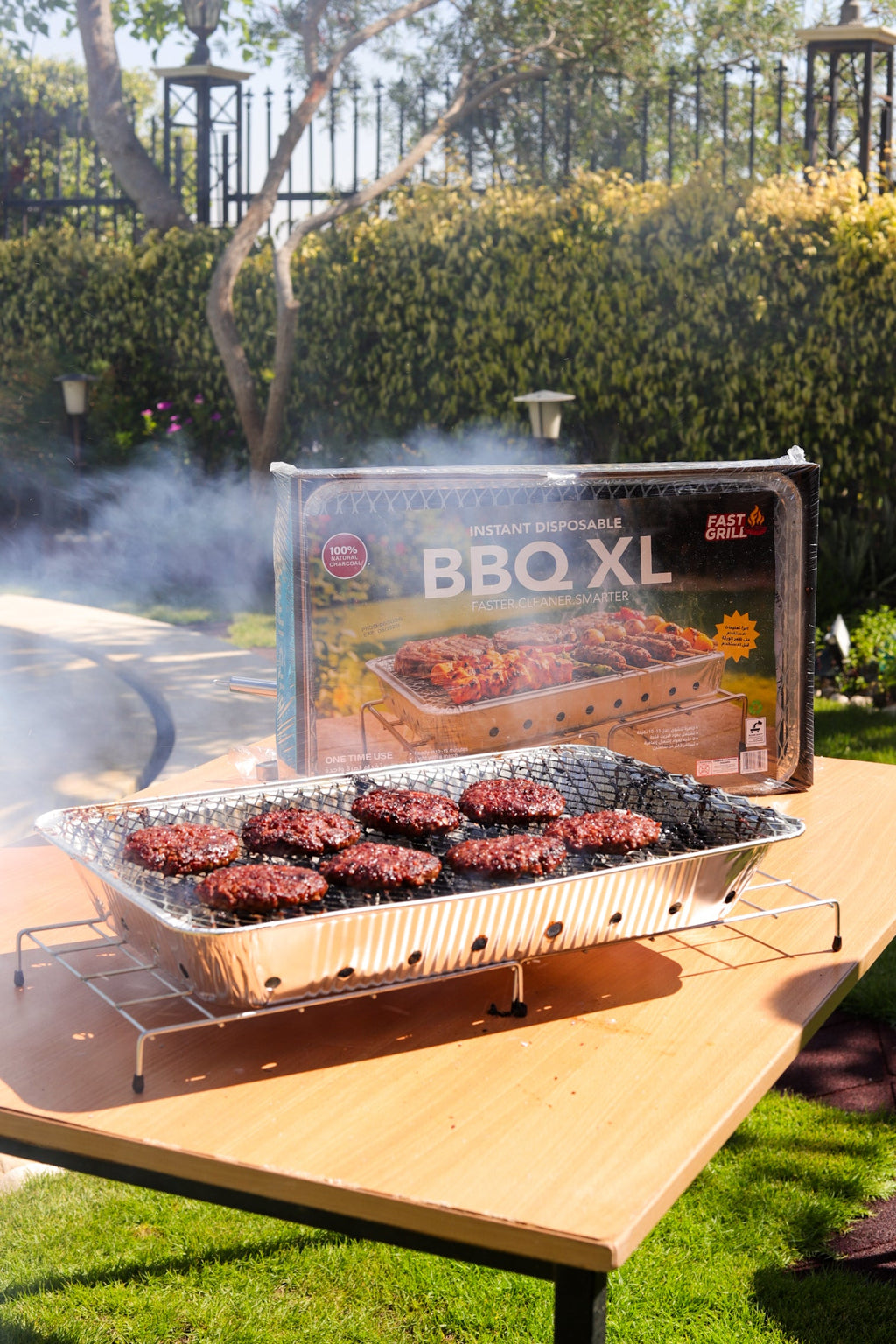 Fast Grill XL - Single Use Charcoal Grill ~ 2 Hour burn time