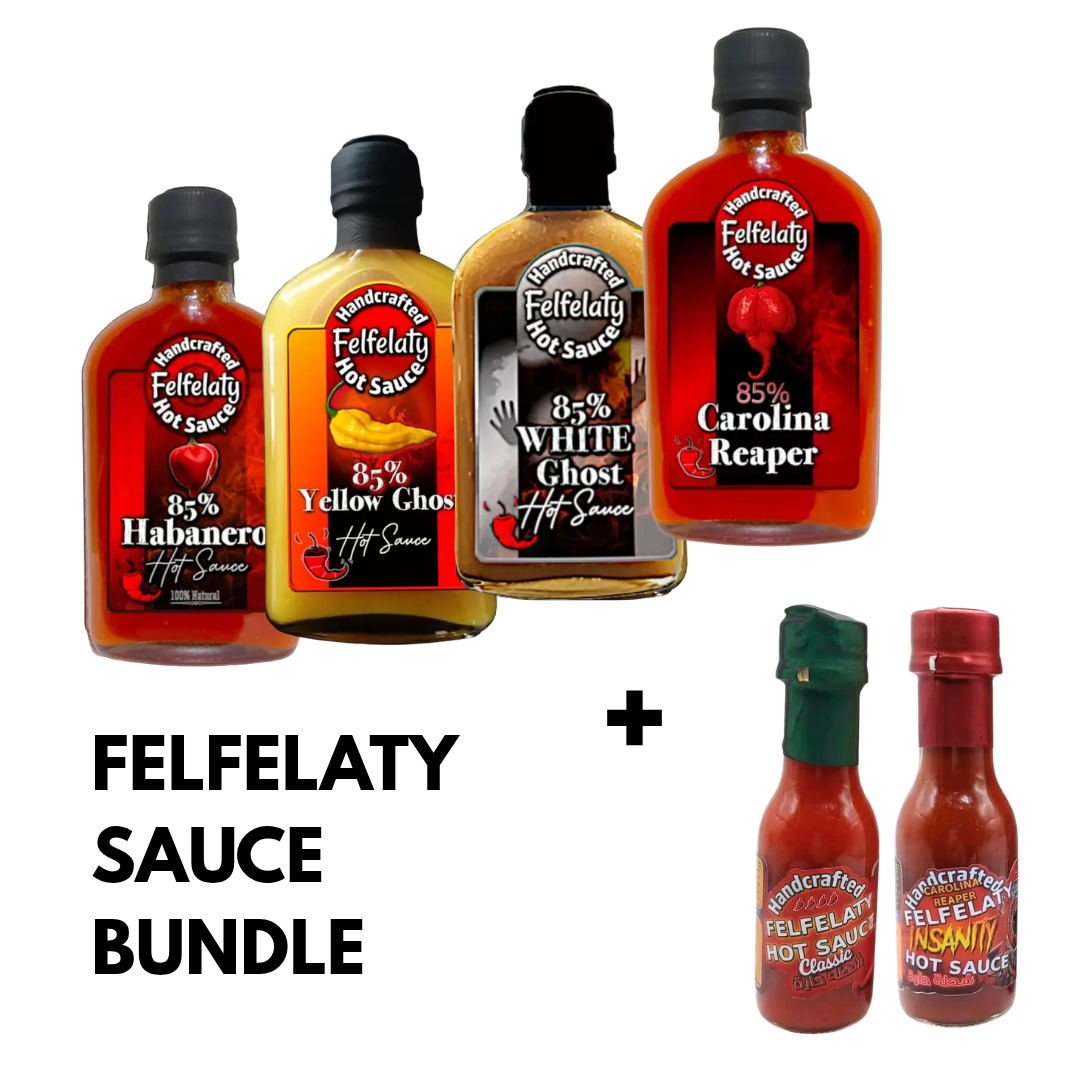 Felfelaty Sauce Bundle (6 Unique Flavors) 5 Heat Levels 🌶️
