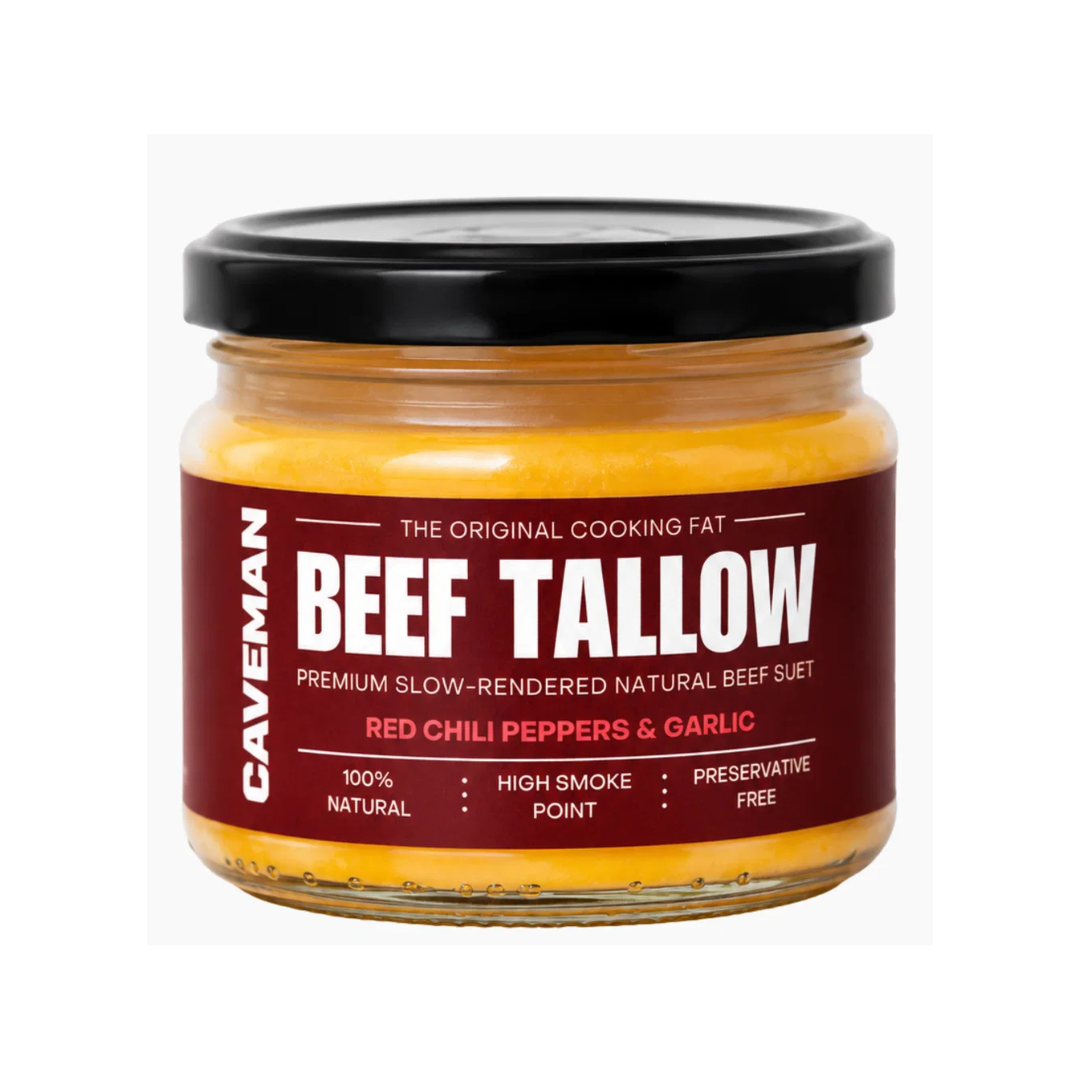 Chili and Garlic Beef Tallow for Cooking and Searing 250 grams