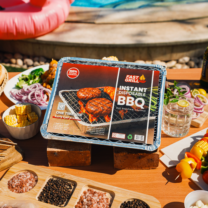 Fast Grill - Single Use Charcoal Grill ~ 2 Hour burn time