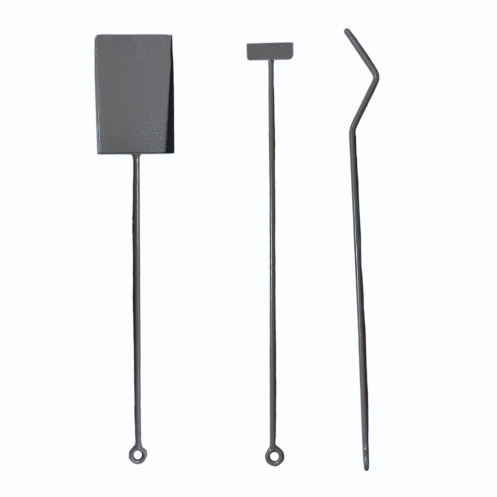 Fireplace Tools Set 3 pcs - Shovel, Poker, and Rake for Fire Management