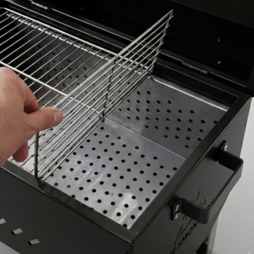 The Grillmaster Starter Grill for BBQ and Smoking - Enamel black