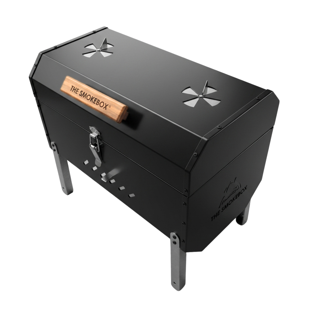 The Grillmaster Starter Grill for BBQ and Smoking - Enamel black