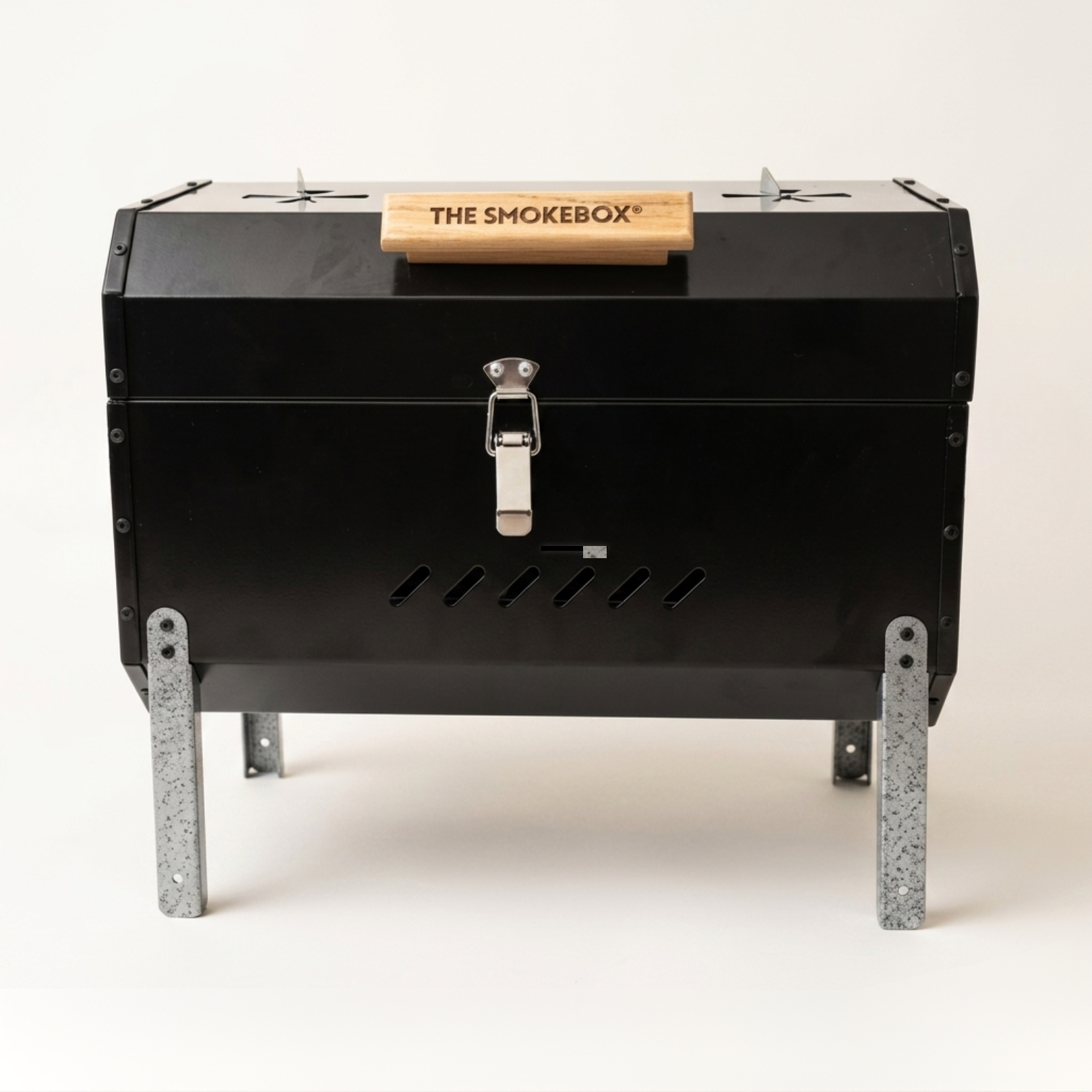 The Grillmaster Starter Grill for BBQ and Smoking - Enamel black