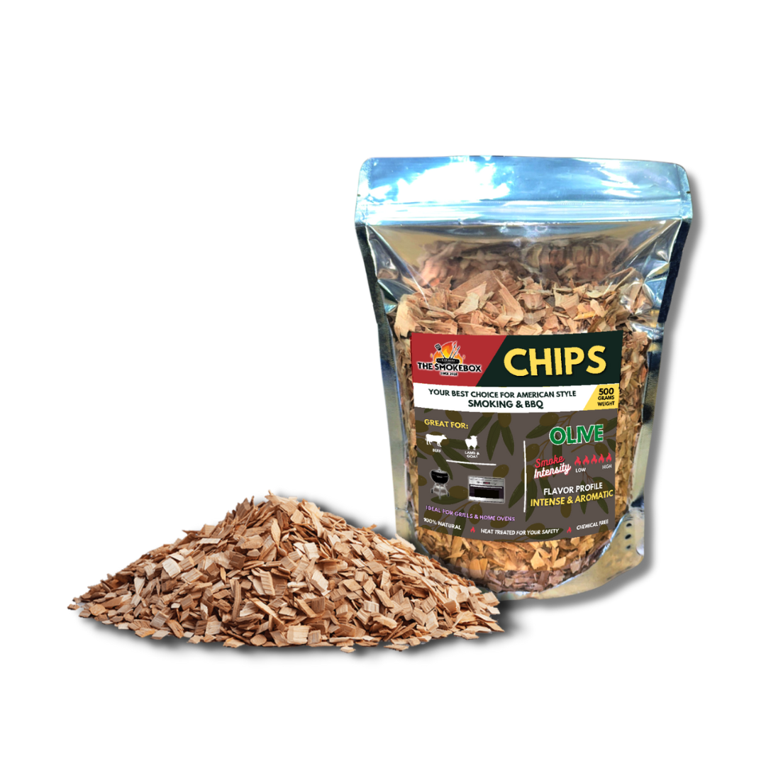 Olive Wood Chips for BBQ and Smoking 500g