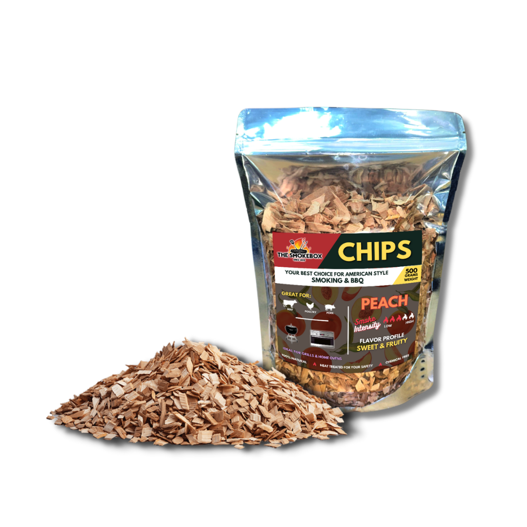Peach Wood Chips for BBQ and Smoking 500g