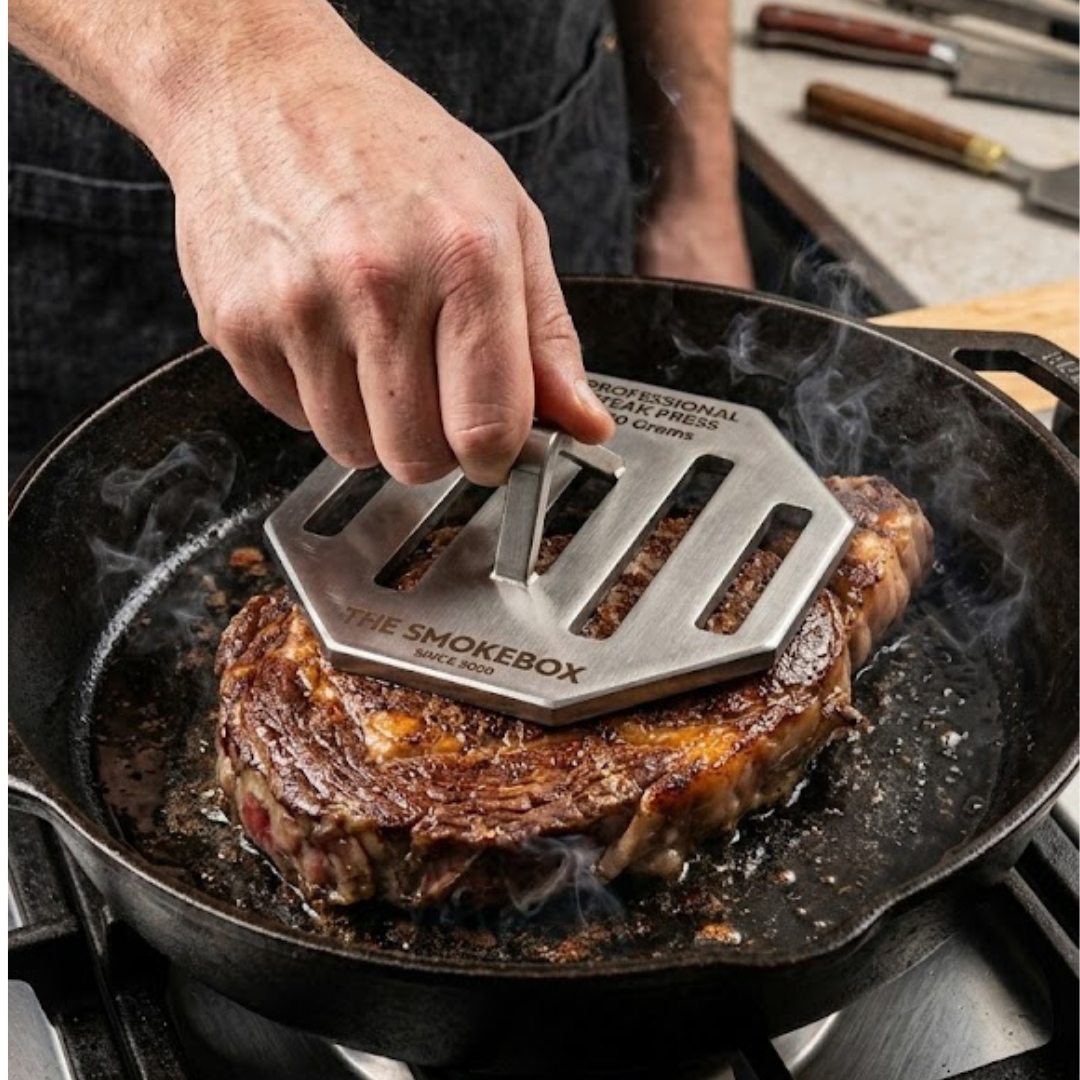 Octagonal Steak Press Stainless Steel 430 Grams