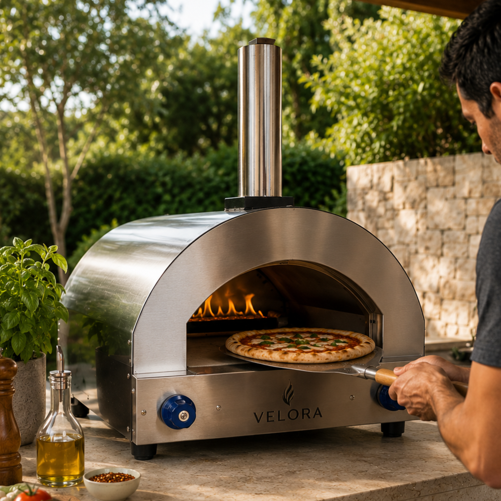 Velora Countertop Gas Powered Pizza Oven